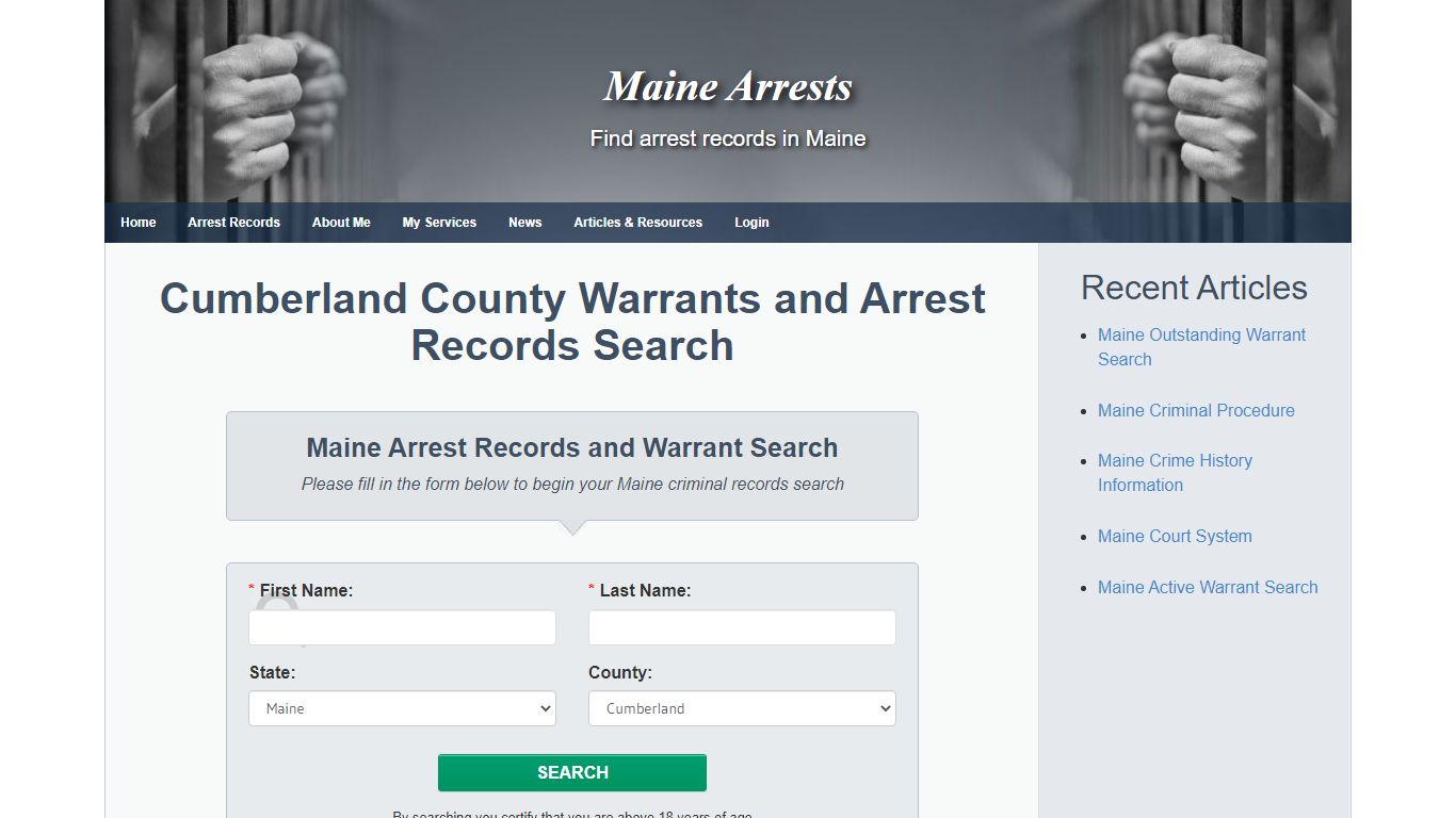 Cumberland County Warrants and Arrest Records Search